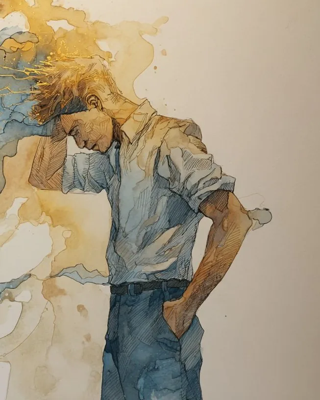 Hypnose burn-out — illustration